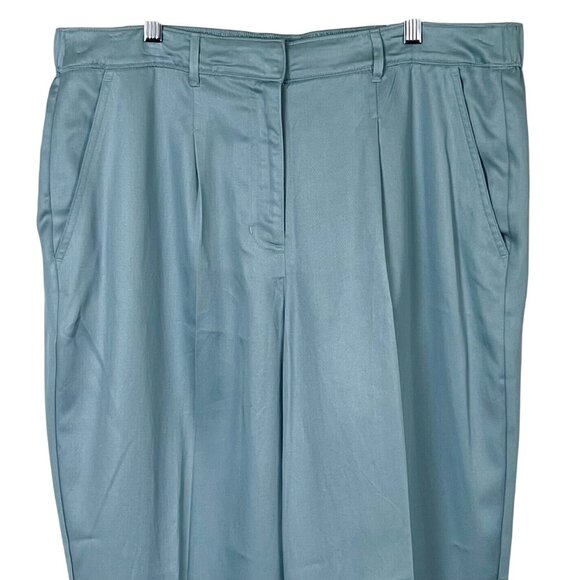 Croft & Barrow Womens Tapered Mid Rise Pants Size 18 Zapata Blue Relaxed Fit NWT - Picture 3 of 16